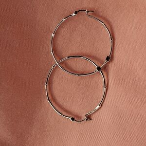 Elegant Silver Hoop Earrings